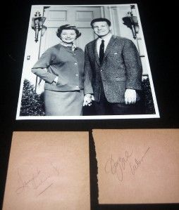 Ozzie Nelson and Harriet Hilliard Signed Pages and Great Print