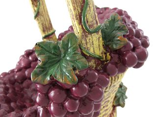 Basket of Grapes Tabletop Single Wine Bottle Holder