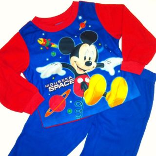 NEW Disney Mickey Mouse Boys 2 Pc Pajamas Set Shirt Pants 24 Months 3T