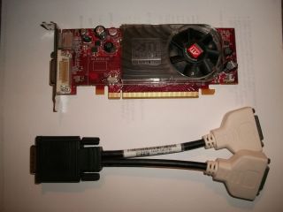 Low Profile Graphics Card ATI Radeon HD 2400 XT PCIE X16 Card Dual