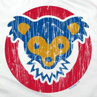 chicago cubs deadhead logo t shirt pre shrunk 6 1 oz 100 % preshrunk