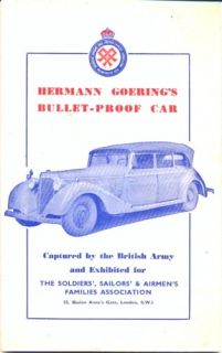 Mercedes Benz Cabriolet D Hermann Goering Booklet