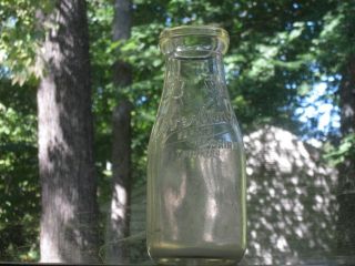 Pint Milk Bottle Cloverland Farms Dairy Baltimore MD Maryland Permit 2