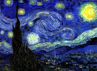 Van Gogh Starry Night Canvas Giclee Hand Embellished High Quality