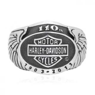 HARLEY DAVIDSON 110TH ANNIVERSARY RING MENS SIZE 12 HDAN R03 12