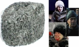 Vintage GOGOL / DIPLOMAT Style Brown Real Fur Sheepskin Mens Russian