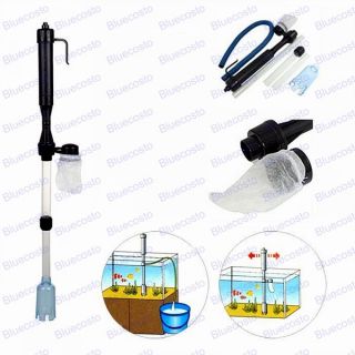  Syphon Auto Fish Tank Vacuum Gravel Water Filter Washer Cleaner