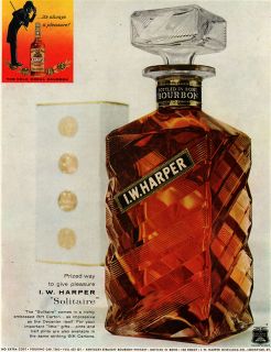 Harper in Solitaire Decanter Kentucky Bourbon Whiskey 1960