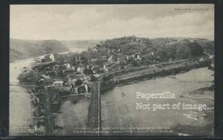 WV Harpers Ferry Albertype 1907 Town Shenandoah Potomac Rivers Bolivar