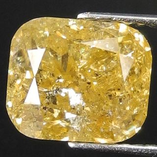 78cts Golden Yellow Radiant Natural Loose Diamond