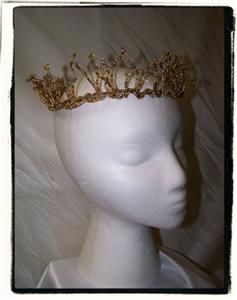 Golden Flame Fae Crown Tiaratudor Renaissance Costume