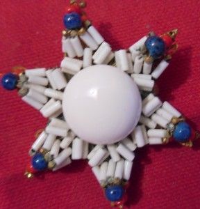 Miriam Haskell Signed Jewelry Patriotic Brooch Broach
