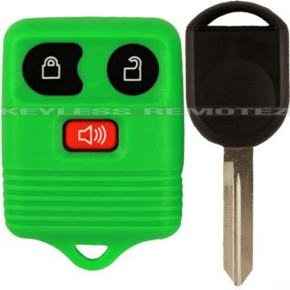 New Green Ford Keyless Remote Uncut Transponder Ignition Chipped Key