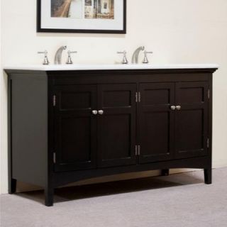 Legion Furniture 60 Double Bathroom Vanity Set with Three Drawer