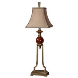 Uttermost Iris Table Lamp in Transparent Red and Green Glass   26238