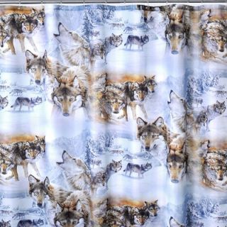  Bella by Fine Art Creations Wolves Crossing Shower Curtain   2010