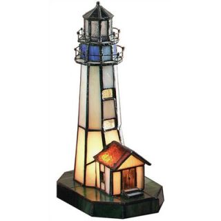 Lite Source Nautical Villager Tiffany Lighthouse Accent Lamp