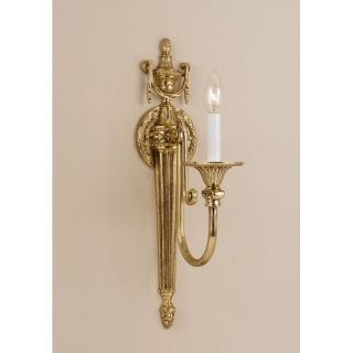 Thomas Lighting Trumpet Arm Wall Sconce in Polished Brass   M1734
