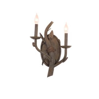 Ponderosa Two Light Wall Sconce in Sycamore   3033SC