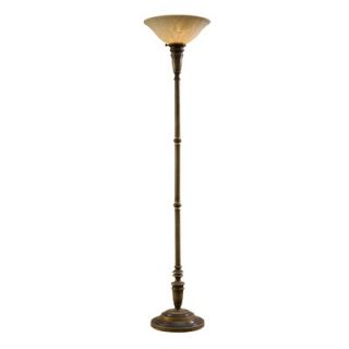 Feiss Broderick Torchiere Lamp in Speckled Taupe  