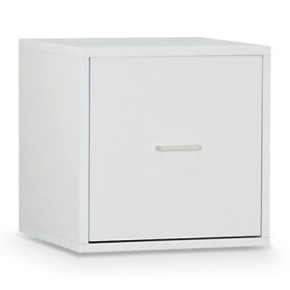 Cube 15 Single File Drawer Cube in White