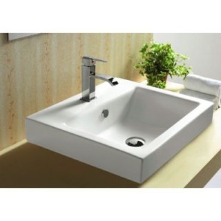 Caracalla 17.44 X 6.22 Square Self Rimming Bathroom Sink