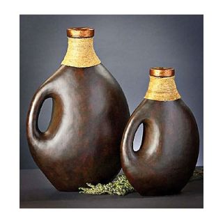 Howard Elliott 17 Deep Brown Ceramic Urn