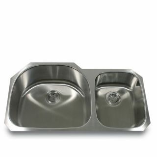 38 x 19 Double Bowl Stainless Steel Undermount Kitchen Sink
