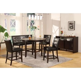 Steve Silver Furniture Monarch 5 Piece Counter Height Square Dining