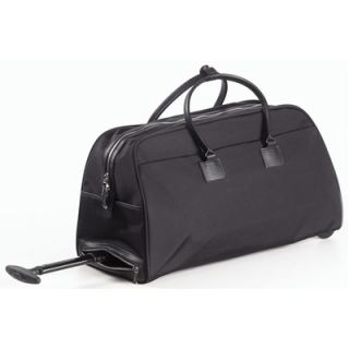 Clava Leather 21 2 Wheeled Carry On Duffel   66 1001BLK