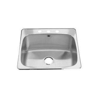 Stainless Steel Drop In 25.63 Inch x 22.06 Inch Single Bowl Utility