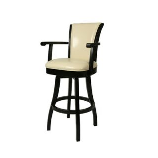  Furniture Glenwood 26 Leather Barstool with Arms   GL 217 26 FB 86