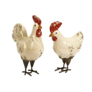 IMAX Quinn Roosters Figurine (Set of 2)