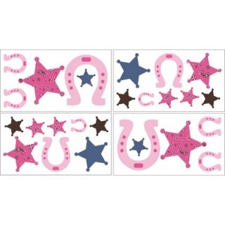 Sweet Jojo Designs Cowgirl Wall Decals Sheets (Set of 4)   Decal