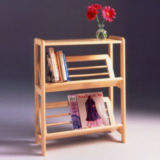 Winsome Basics 30 H Tilted Shelf Two Tier Bookshelf