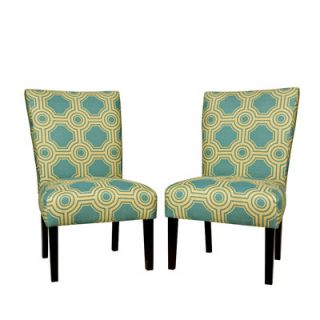 angeloHOME Bradford Polyester Armless Shoreline Tile Chair (Set