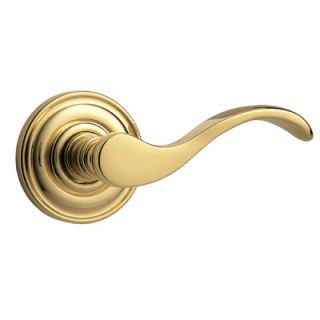 Baldwin Wave 2.53 x 2.33 Passage Lever in Lifetime Polished Brass