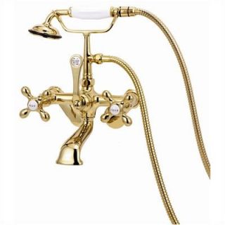 Elizabethan Classics Wall Mount Adjustable Tub Faucet with Hand Shower