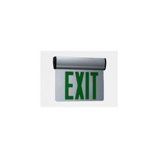 Royal Pacific Single Edge Recessed LED Exit Sign Light in Green