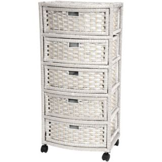Oriental Furniture 37 Chest of Drawers in White   JH09 051 5 WHT