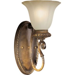  Wall Sconce with Umber Glass Shade in Rustic Sienna   2593 01 41