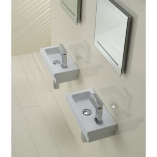 Bissonnet Area Boutique Logic 42 Ceramic Bathroom Sink in White