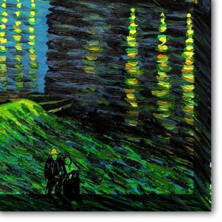  Night over the Rhone Canvas Art by Vincent Van Gogh Modern   54 X 44