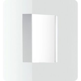 Coda 18 White Corner Medicine Cabinet with Mirror Door