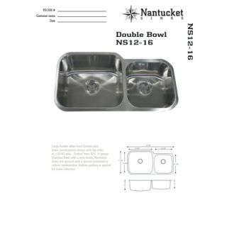 Nantucket Sinks Offset Double Bowl 60/40 Undermount Kitchen Sink in