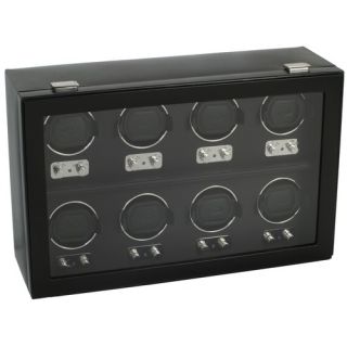 Heritage Module 2.1 Eight Piece Watch Winder with Cover in Black