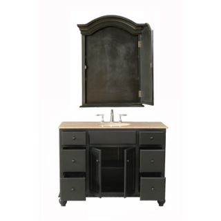  Alvina 48 Bathroom Vanity Set in Polished Dark Brown   GM 6115 48 TR