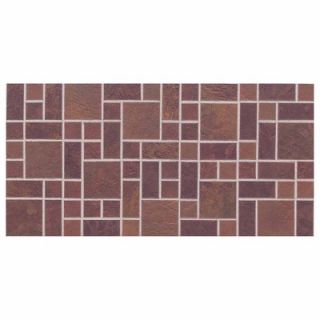 Daltile Continental Slate 12 x 24 Random Block Mosaic in Indian Red
