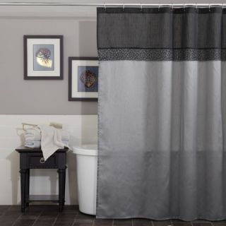 Lush Decor Geometrica Shower Curtain in Black / Silver