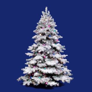Vickerman Flocked Alaskan 6.5 Artificial Christmas Tree with